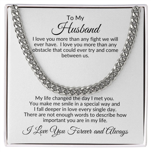 To My Husband I Cuban Link Necklace