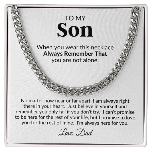 To My Son I Cuban Necklace